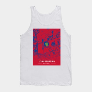 Maksimir Stadion Blue Map Design Tank Top